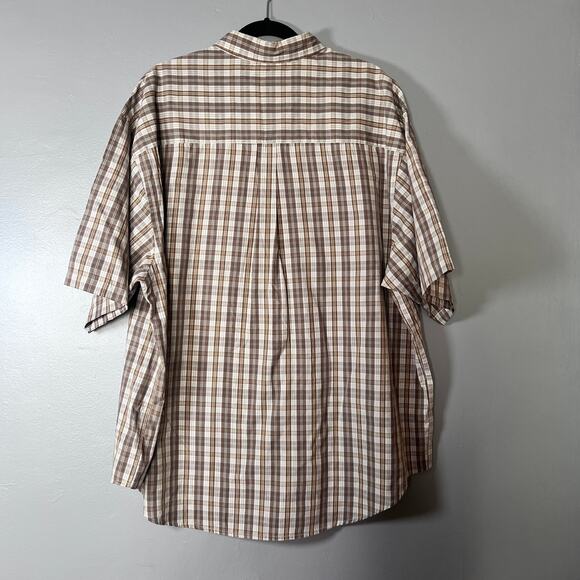 ✨Lot of 2 VTG Puritan Mens 2XL Plaid Stripe Button down Shirt Short Sleeve Y2K - Picture 8 of 13